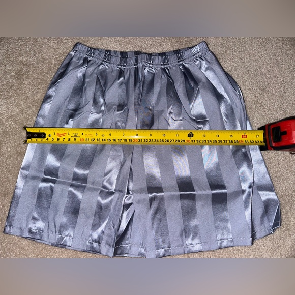 Women’s Blue Silk Striped Pyjamas - Picture 3 of 5